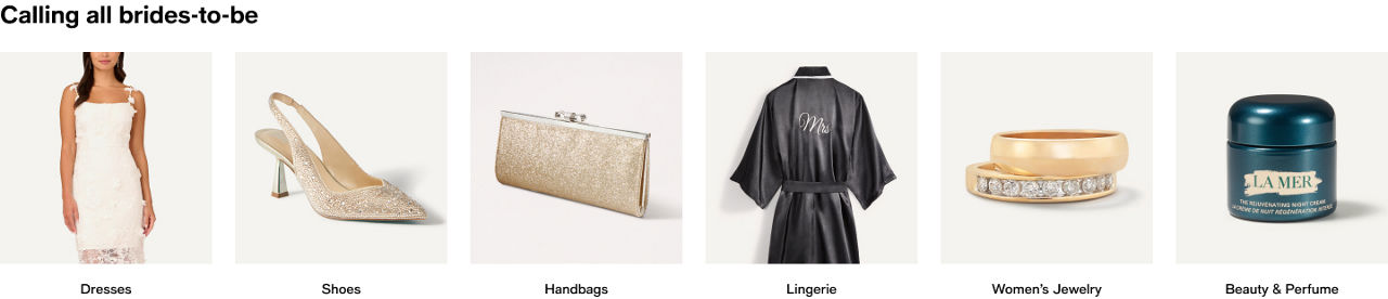 Dresses Shoes Handbag Lingerie Women Jewelry Beauty and Perfume