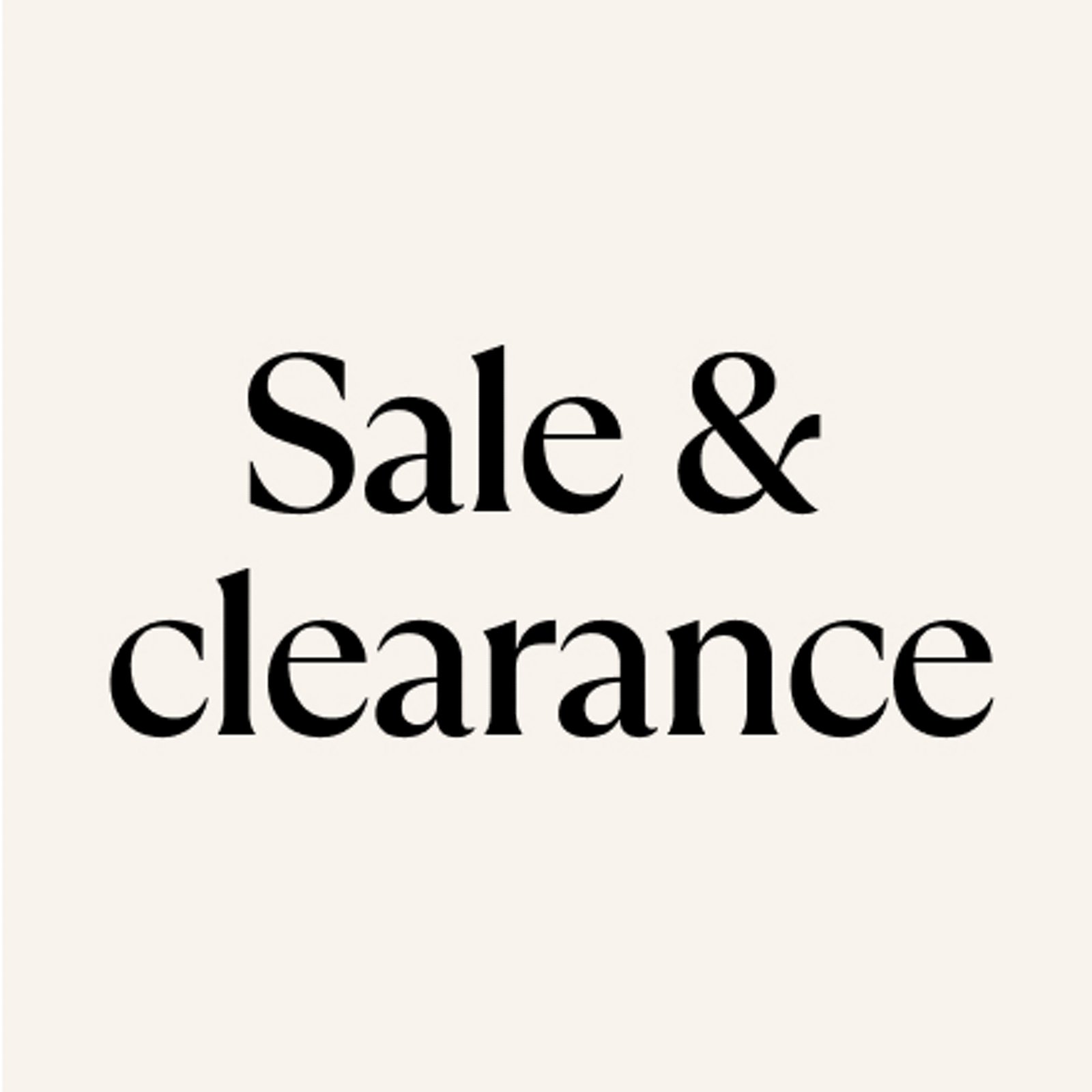 Sale & Clearance