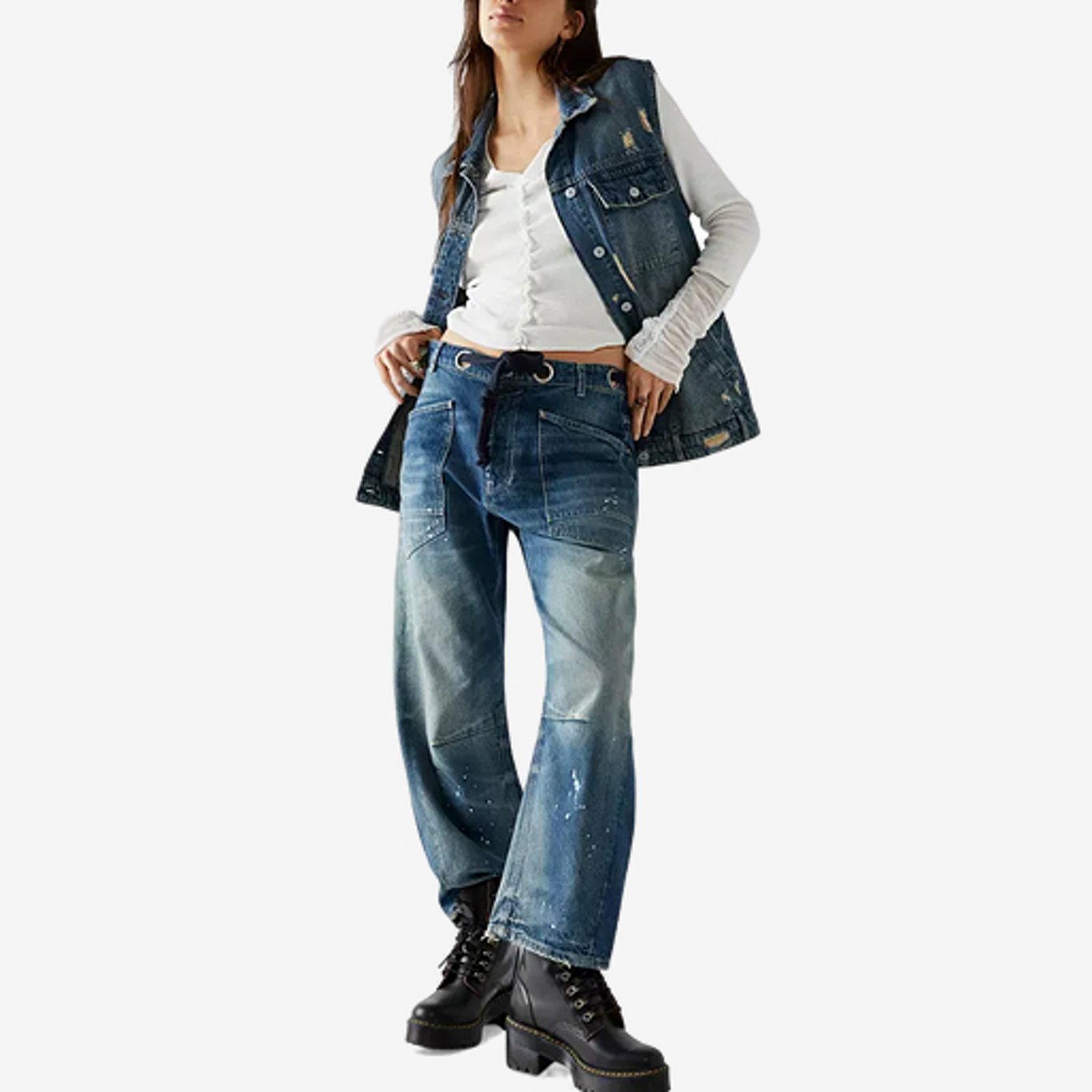 Moxie low-slung barrel jeans