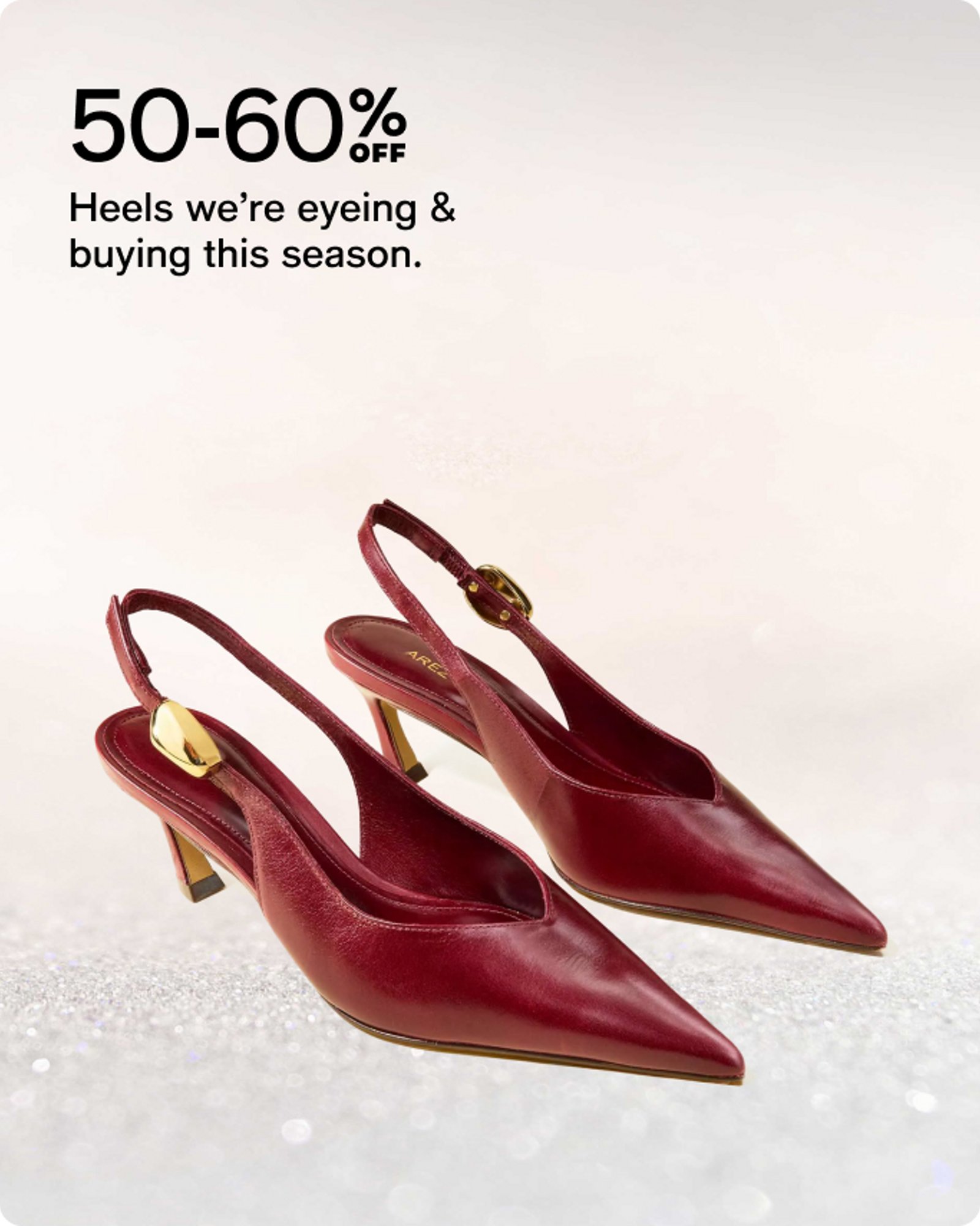 50-60% off heels