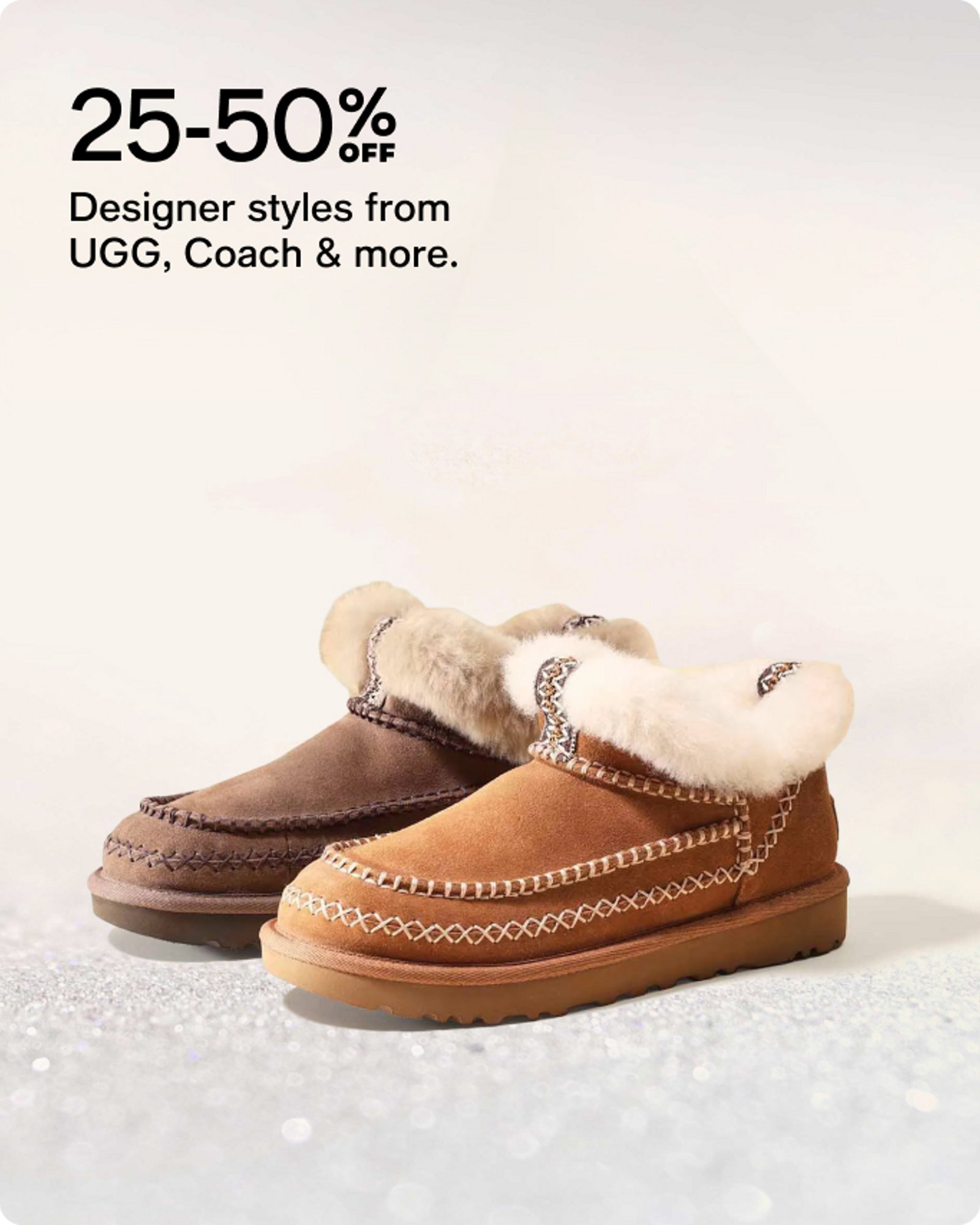 25-50% off  Designer style shoes