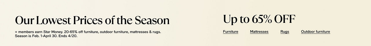 Lowest Prices of the Season