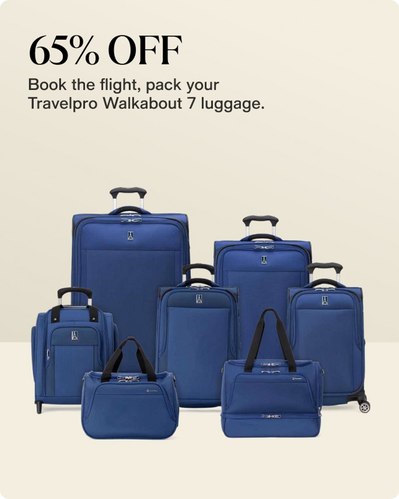 Our Biggest Spring Sale-offer-our-top-deals-65% Off Luggage