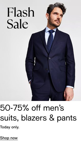 50-75% off mens suits, blazers & pants