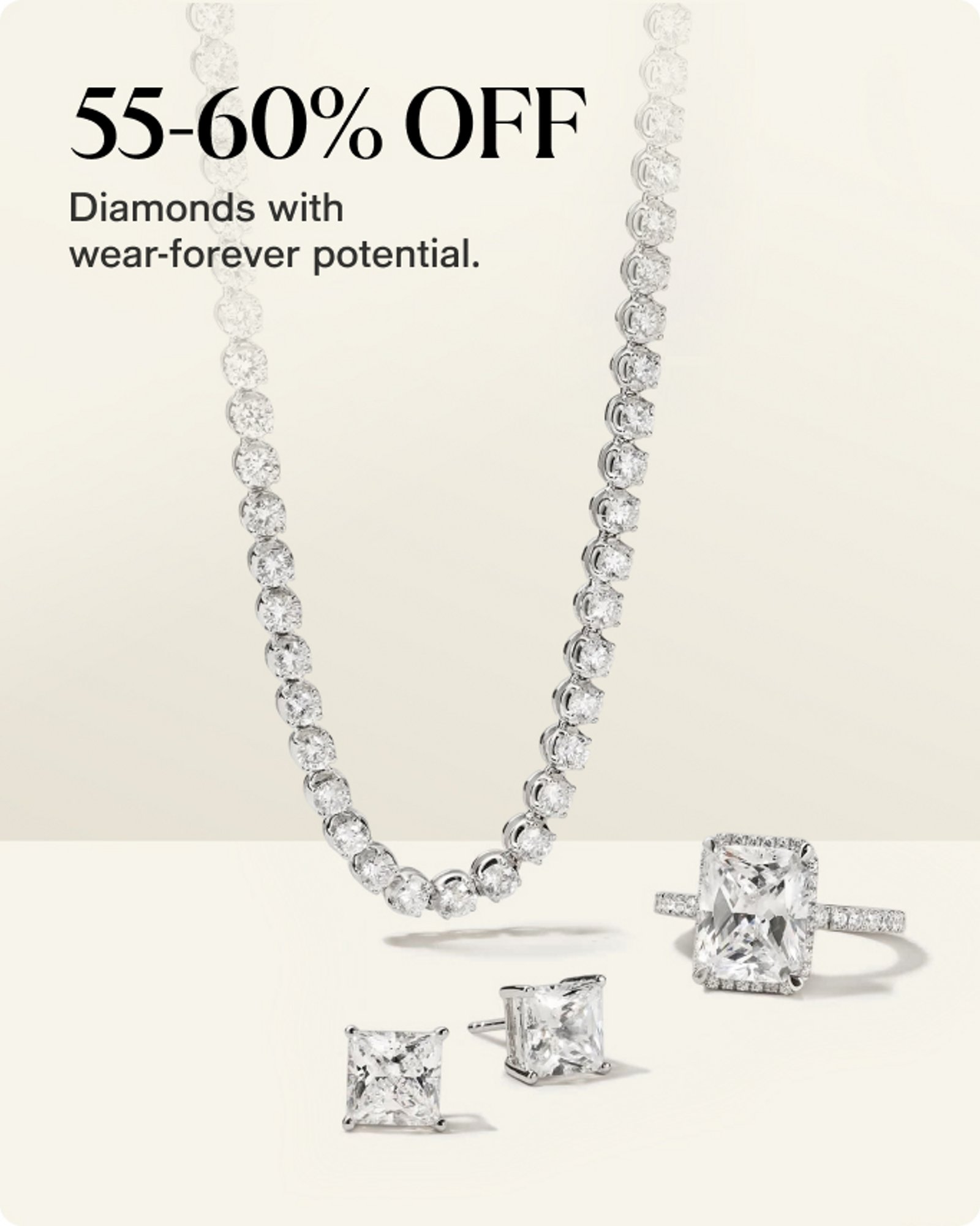 55-60% off diamond jewelry