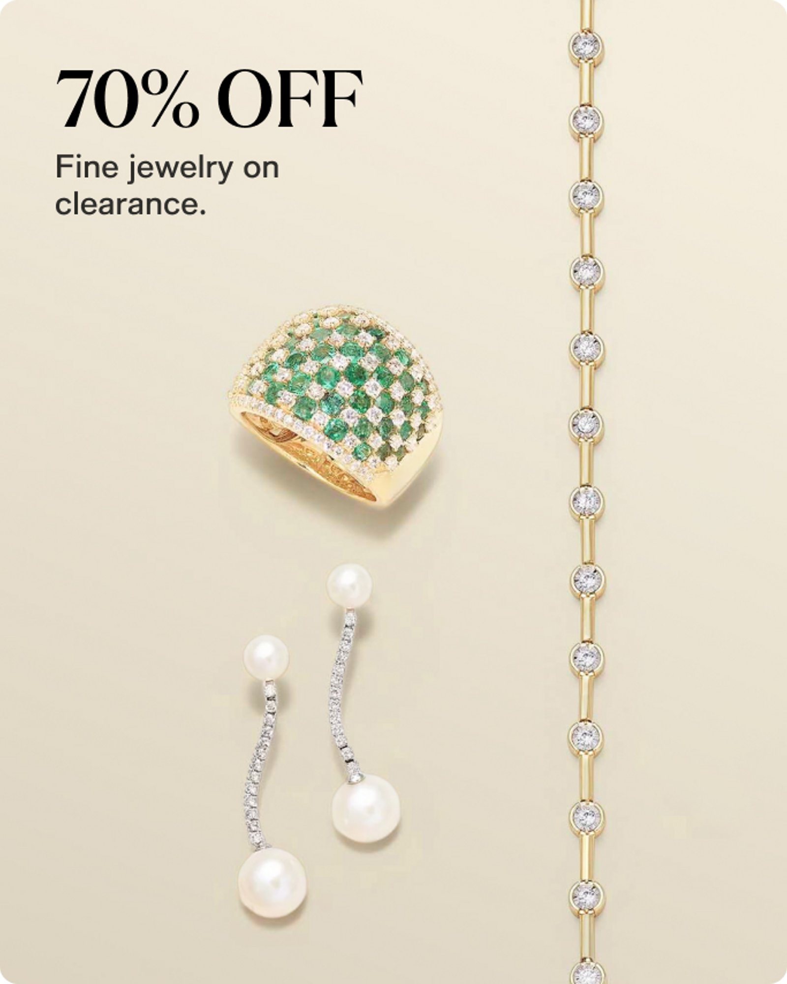 70% off fine jewelry clearance